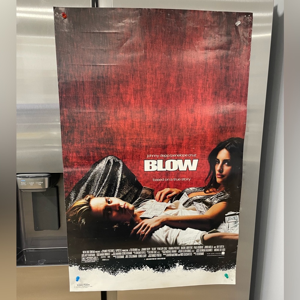 Blow Movie Poster - Red and Black